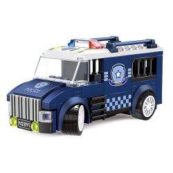 WANGE 2891 non  XE TÙ CẢNH SÁT S91 bộ đồ chơi xếp lắp ráp ghép mô hình City Thành Phố 99 khối