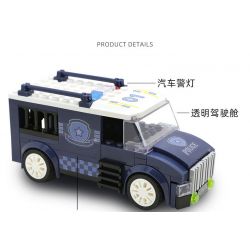 WANGE 2891 non  XE TÙ CẢNH SÁT S91 bộ đồ chơi xếp lắp ráp ghép mô hình City Thành Phố 99 khối