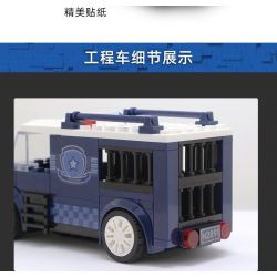 WANGE 2891 non  XE TÙ CẢNH SÁT S91 bộ đồ chơi xếp lắp ráp ghép mô hình City Thành Phố 99 khối