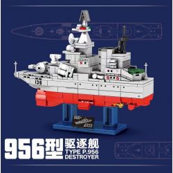 SEMBO 202039 non  956 KẺ HỦY DIỆT TÊN LỬA bộ đồ chơi xếp lắp ráp ghép mô hình Military Army TYPE P.956 DESTROYER Quân Sự Bộ Đội 436 khối