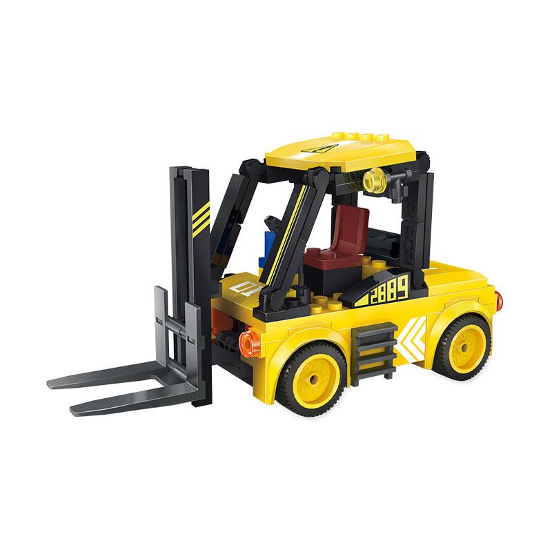 WANGE 2889 non  XE NÂNG KỸ THUẬT S89 bộ đồ chơi xếp lắp ráp ghép mô hình City Thành Phố 94 khối