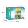 SEMBO 601144C non  NHÀ SÁCH CHÂU ÂU bộ đồ chơi xếp lắp ráp ghép mô hình BOOK SHOP 1285 khối