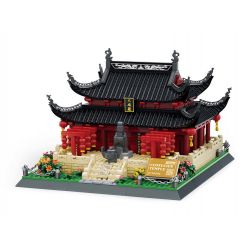 WANGE 5241 non  ĐỀN THỜ KHỔNG TỬ NAM KINH DACHENG HALL bộ đồ chơi xếp lắp ráp ghép mô hình Buildings CONFUCIUS TEMPLE 966 khối
