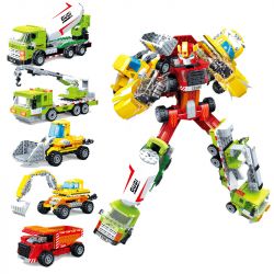 GUDI 8760A 8760B 8760C 8760D 8760E non  BIẾN DẠNG 5 MÔ HÌNH XE KỸ THUẬT bộ đồ chơi xếp lắp ráp ghép mô hình TRANSFORM SERIES 1032 khối