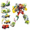 GUDI 8760A 8760B 8760C 8760D 8760E non  BIẾN DẠNG 5 MÔ HÌNH XE KỸ THUẬT bộ đồ chơi xếp lắp ráp ghép mô hình TRANSFORM SERIES 1032 khối