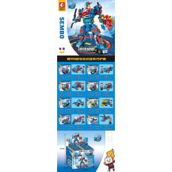 SEMBO 103309 103310 103311 103312 103313 103314 103315 103308 non  IRON MECHA NGƯỜI BẢO VỆ THÀNH PHỐ bộ đồ chơi xếp lắp ráp ghép mô hình Transformers MECHA OF STEEL Robot Đại Chiến Người Máy Biến Hình 479 khối