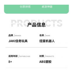 JAKI JK8218 8218 JK8219 8219 non  NGƯỜI MÁY GACHA bộ đồ chơi xếp lắp ráp ghép mô hình CASHAPON MACHINE ROBOT