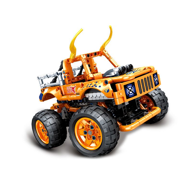 SEMBO 701912C non  XE TẢI QUÁI VẬT ĐIỀU KHIỂN TỪ XA HUOLI MAD BULL bộ đồ chơi xếp lắp ráp ghép mô hình CAR.S 573 khối