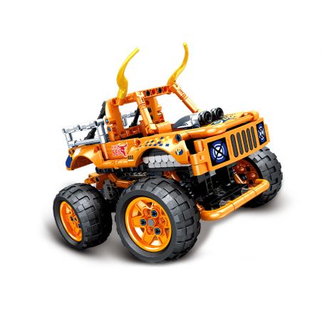 SEMBO 701912C non  XE TẢI QUÁI VẬT ĐIỀU KHIỂN TỪ XA HUOLI MAD BULL bộ đồ chơi xếp lắp ráp ghép mô hình CAR.S 573 khối