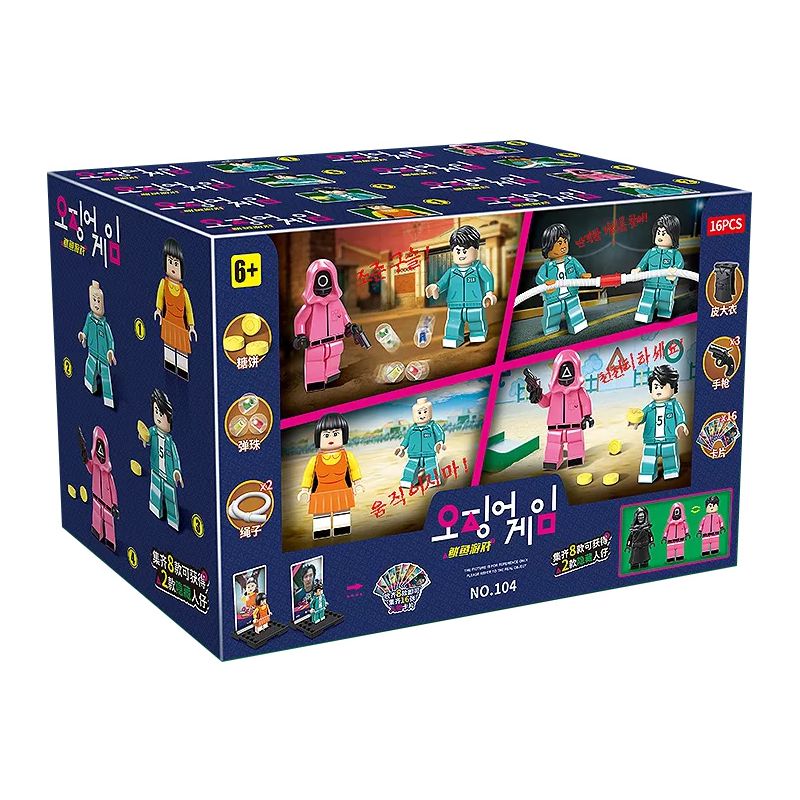 RENZAIMA 104 non  HÀNG TRĂM NGƯỜI bộ đồ chơi xếp lắp ráp ghép mô hình