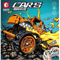 SEMBO 701912C non  XE TẢI QUÁI VẬT ĐIỀU KHIỂN TỪ XA HUOLI MAD BULL bộ đồ chơi xếp lắp ráp ghép mô hình CAR.S 573 khối