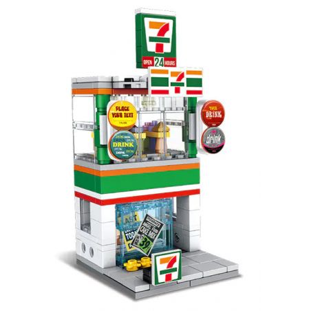 PanlosBrick 657045 Panlos Brick 657045 non  CỬA HÀNG TIỆN LỢI bộ đồ chơi xếp lắp ráp ghép mô hình 256 khối