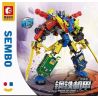 SEMBO 103284 103285 103286 103287 103288 103289 103290 103291 non  GIÁP THÉP CHỈ HUY 8 KẾT HỢP bộ đồ chơi xếp lắp ráp ghép mô hình Transformers MECHA OF STEEL Robot Đại Chiến Người Máy Biến Hình 766 khối