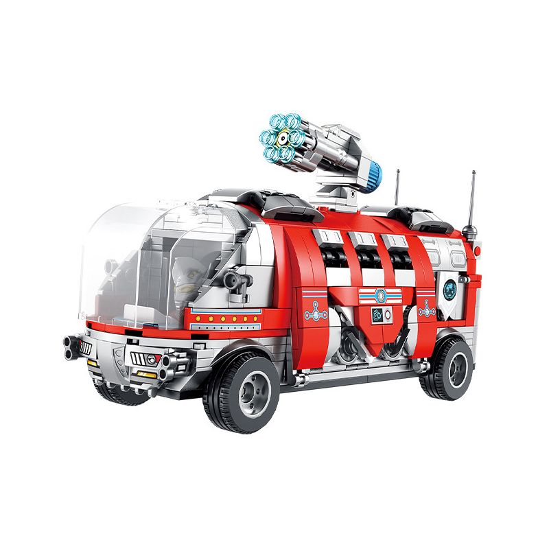 PanlosBrick 690020 Panlos Brick 690020 non  XE DI ĐỘNG bộ đồ chơi xếp lắp ráp ghép mô hình Ultraman ULTRAMAN MOBILE CHARIOT Vệ Binh Vũ Trụ Siêu Nhân Điện Quang 722 khối