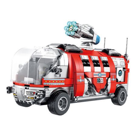 PanlosBrick 690020 Panlos Brick 690020 non  XE DI ĐỘNG bộ đồ chơi xếp lắp ráp ghép mô hình Ultraman ULTRAMAN MOBILE CHARIOT Vệ Binh Vũ Trụ Siêu Nhân Điện Quang 722 khối