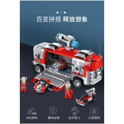 PanlosBrick 690020 Panlos Brick 690020 non  XE DI ĐỘNG bộ đồ chơi xếp lắp ráp ghép mô hình Ultraman ULTRAMAN MOBILE CHARIOT Vệ Binh Vũ Trụ Siêu Nhân Điện Quang 722 khối