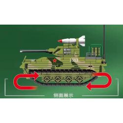 SEMBO 203112 non  XE CHIẾN ĐẤU ĐỔ BỘ ĐƯỜNG KHÔNG ZBD-03 bộ đồ chơi xếp lắp ráp ghép mô hình Military Army ZBD-03 AIRBORNE ARMORED IFV Quân Sự Bộ Đội 324 khối