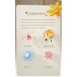 TAKUKI T6003 6003 non  TIỆC SÂN VƯỜN HOÀNG HÔN LILY bộ đồ chơi xếp lắp ráp ghép mô hình 319 khối