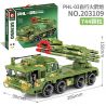 SEMBO 203109 non  BỆ PHÓNG TÊN LỬA TỰ HÀNH PHL-03 bộ đồ chơi xếp lắp ráp ghép mô hình Military Army PHL-03 MULTIPLE LAUNCH ROCKET SYSTEM Quân Sự Bộ Đội 744 khối