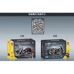 SEMBO 704950 non  XE MÁY LỒNG TINH THẦN bộ đồ chơi xếp lắp ráp ghép mô hình Movie & Game THE INCARNATION MOTORCYCLE Phim Và Trò Chơi 1285 khối