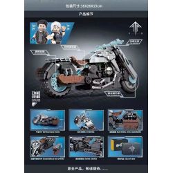SEMBO 704950 non  XE MÁY LỒNG TINH THẦN bộ đồ chơi xếp lắp ráp ghép mô hình Movie & Game THE INCARNATION MOTORCYCLE Phim Và Trò Chơi 1285 khối