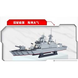 GUDI 8028 non  055 TÊN CƯỚP LỬA bộ đồ chơi xếp lắp ráp ghép mô hình Military Army DESTOYER CHINA TYPE 055 Quân Sự Bộ Đội 1003 khối