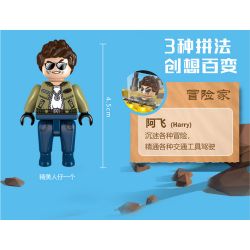 GUDI 50101 non  XE JEEP OFF-ROAD RACING BIJI MÁY XÚC bộ đồ chơi xếp lắp ráp ghép mô hình CREATIVE WORKS 351 khối