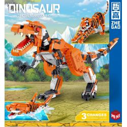 ZHEGAO 01045 non  KHỦNG LONG BA LẦN THAY ĐỔI HÌNH DẠNG bộ đồ chơi xếp lắp ráp ghép mô hình Dino DINOSAUR 1030 khối
