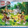 PRCK 69027-1 69027-2 69027-3 69027-4 non  CHIẾN TRANH TẤN CÔNG RỪNG KHỦNG LONG bộ đồ chơi xếp lắp ráp ghép mô hình Jurassic World DINOSAUR WORLD Thế Giới Khủng Long 284 khối