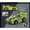 BRICKCOOL KC202 non  VỤ NỔ BLUE WILD BLAST tỷ lệ 1:24 bộ đồ chơi xếp lắp ráp ghép mô hình Racers SOUPED-UP GREEN WILD BLAST Đua Tốc Độ 443 khối