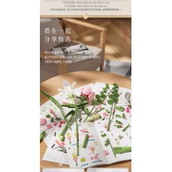 BLOKS 86133 non  HOA HUỆ TÌNH YÊU bộ đồ chơi xếp lắp ráp ghép mô hình 566 khối