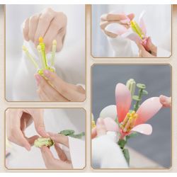 BLOKS 86133 non  HOA HUỆ TÌNH YÊU bộ đồ chơi xếp lắp ráp ghép mô hình 566 khối