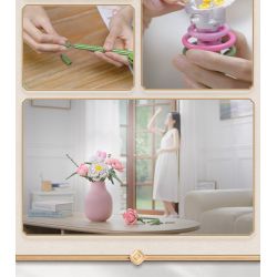 BLOKS 86133 non  HOA HUỆ TÌNH YÊU bộ đồ chơi xếp lắp ráp ghép mô hình 566 khối