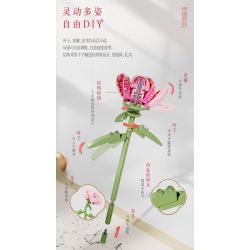 BLOKS 86133 non  HOA HUỆ TÌNH YÊU bộ đồ chơi xếp lắp ráp ghép mô hình 566 khối