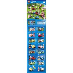 PRCK 69662 non  TRAIN PARADISE 8. bộ đồ chơi xếp lắp ráp ghép mô hình Mickey Mouse Chuột Mickey