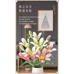 BLOKS 86133 non  HOA HUỆ TÌNH YÊU bộ đồ chơi xếp lắp ráp ghép mô hình 566 khối