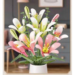 BLOKS 86133 non  HOA HUỆ TÌNH YÊU bộ đồ chơi xếp lắp ráp ghép mô hình 566 khối