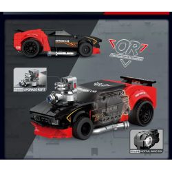 BRICKCOOL KC201 non  NỔ MÌN DUKE OF BLACK tỷ lệ 1:24 bộ đồ chơi xếp lắp ráp ghép mô hình Racers SOUPED-UP DUKE OF OBSIDIAN Đua Tốc Độ 382 khối