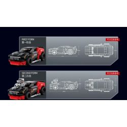 BRICKCOOL KC201 non  NỔ MÌN DUKE OF BLACK tỷ lệ 1:24 bộ đồ chơi xếp lắp ráp ghép mô hình Racers SOUPED-UP DUKE OF OBSIDIAN Đua Tốc Độ 382 khối