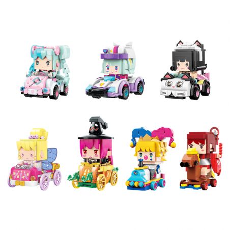 Enlighten 72020 Qman 72020 non  HỘP MÙ MINI CAR SERIES bộ đồ chơi xếp lắp ráp ghép mô hình Minecraft Game Xây Dựng