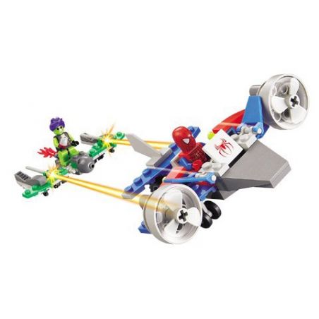 Bozhi 87001 non  SPIDER SIÊU NHÂN bộ đồ chơi xếp lắp ráp ghép mô hình Spider-Man Người Nhện 112 khối