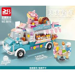 FAIR 9015 non  Q XE TRÁNG MIỆNG DỄ THƯƠNG bộ đồ chơi xếp lắp ráp ghép mô hình KITCHEN VEHICLE 496 khối