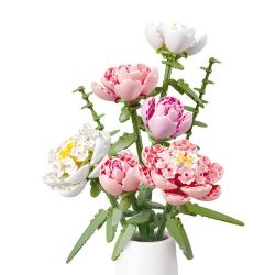 BLOKS 86131 86134 non  TÌNH YÊU HOA MẪU ĐƠN bộ đồ chơi xếp lắp ráp ghép mô hình 666 khối