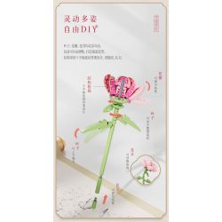 BLOKS 86131 86134 non  TÌNH YÊU HOA MẪU ĐƠN bộ đồ chơi xếp lắp ráp ghép mô hình 666 khối