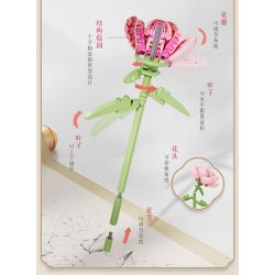 BLOKS 86131 86134 non  TÌNH YÊU HOA MẪU ĐƠN bộ đồ chơi xếp lắp ráp ghép mô hình 666 khối