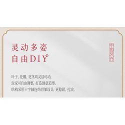 BLOKS 86131 86134 non  TÌNH YÊU HOA MẪU ĐƠN bộ đồ chơi xếp lắp ráp ghép mô hình 666 khối