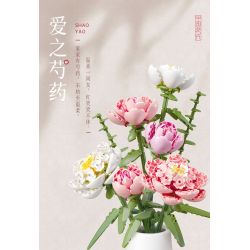 BLOKS 86131 86134 non  TÌNH YÊU HOA MẪU ĐƠN bộ đồ chơi xếp lắp ráp ghép mô hình 666 khối