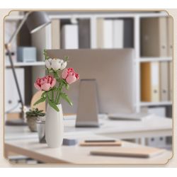 BLOKS 86131 86134 non  TÌNH YÊU HOA MẪU ĐƠN bộ đồ chơi xếp lắp ráp ghép mô hình 666 khối