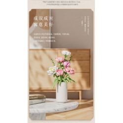 BLOKS 86131 86134 non  TÌNH YÊU HOA MẪU ĐƠN bộ đồ chơi xếp lắp ráp ghép mô hình 666 khối