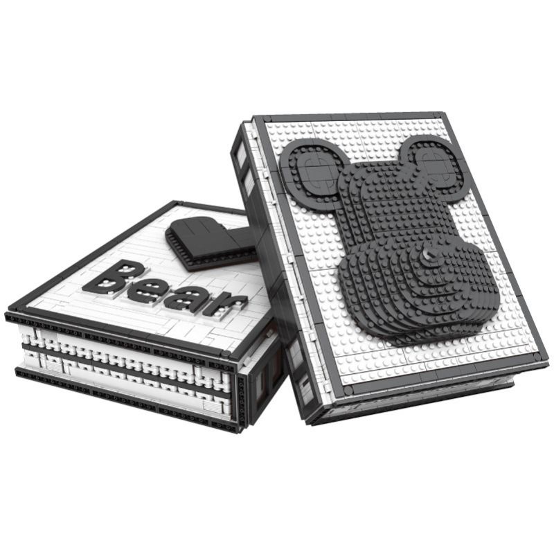 LQS 6301 non  PHIÊN BẢN SƯU TẬP GẤU BẠO LỰC bộ đồ chơi xếp lắp ráp ghép mô hình BEAR BOOK 2622 khối